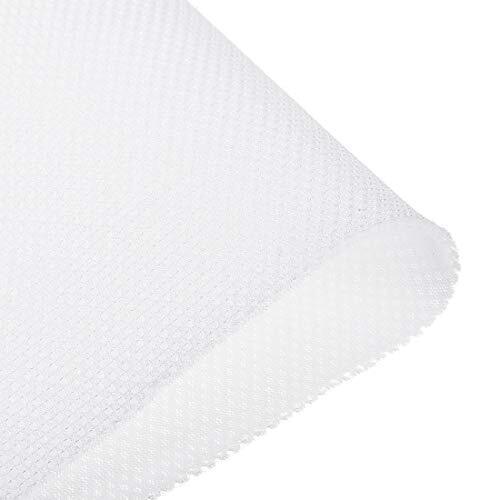 Uxcell White Speaker Mesh Grill Stereo Fabric Dustproof 0.5x1.45m 20 X 57 Inch