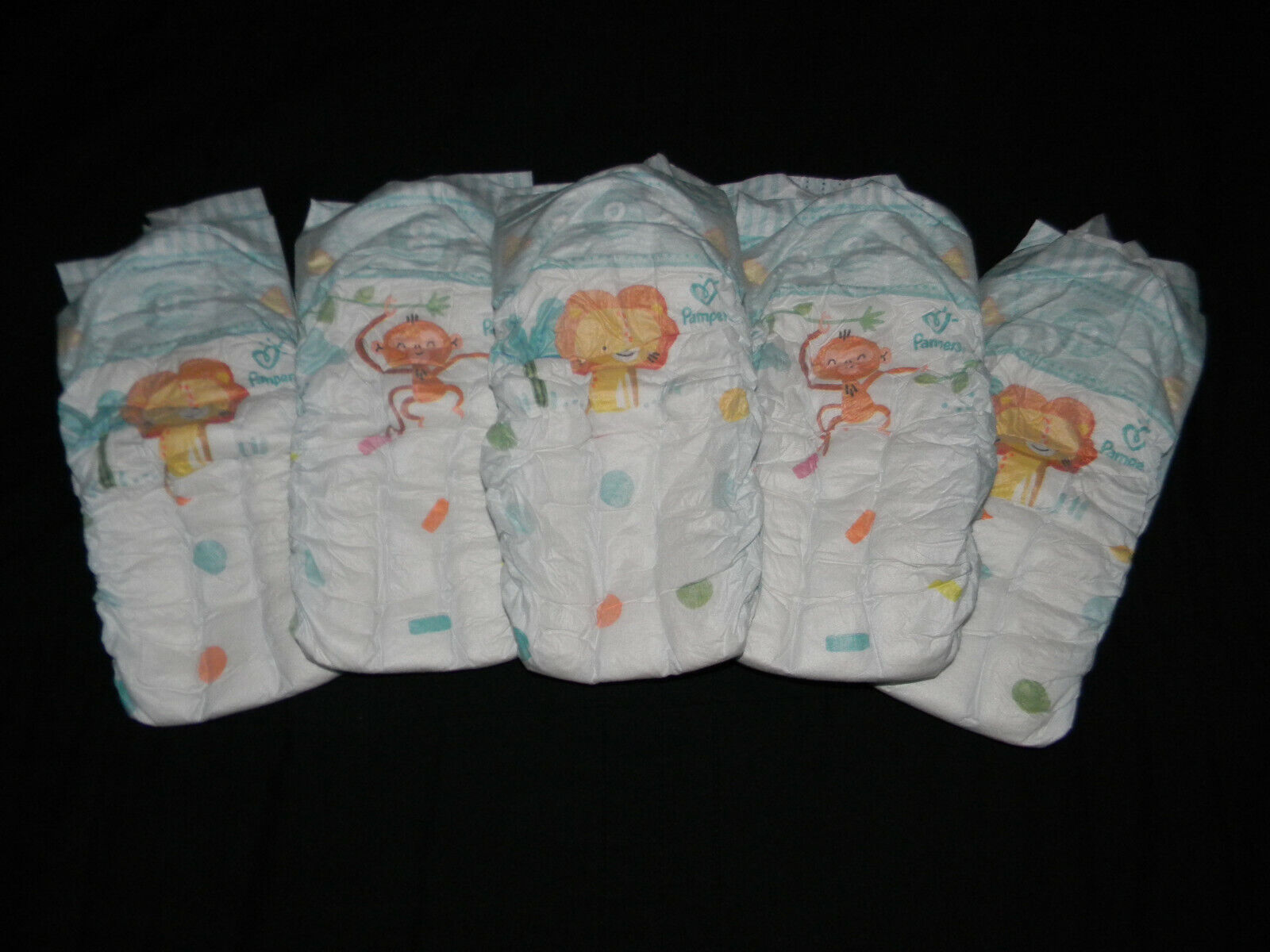 5 Sample Pampers- Baby Nappies Size 8 Over 37+lbs