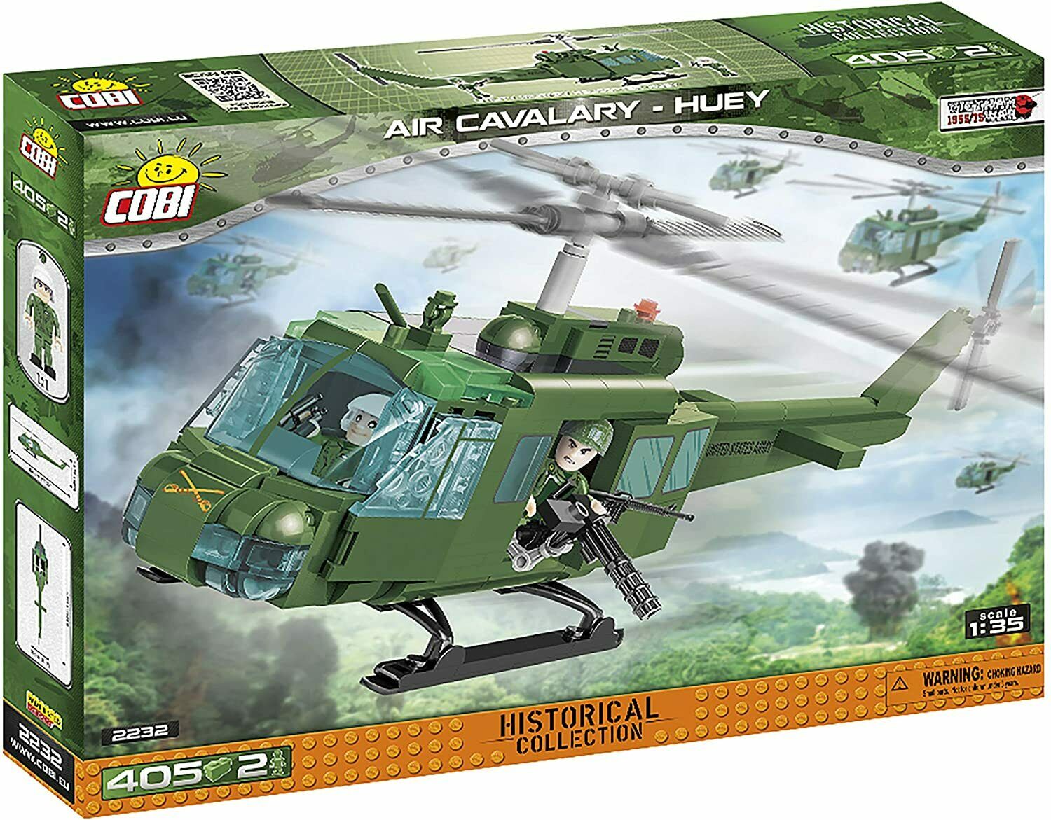 Cobi 2232 Vietnam War Air Cavalry Huey Chopper Helicopter Usa 405 Pcs New