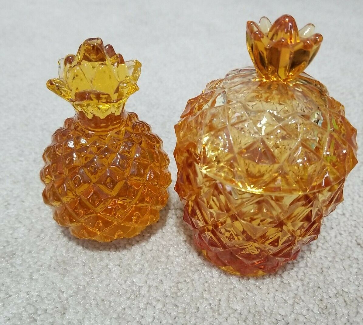 Pineapple Paperweight And Pineapple Sugar Bowl