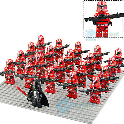 21pcs Star Red Fist Squad “the Fist Of Fordo” Clone Trooper Building Blocks Toy
