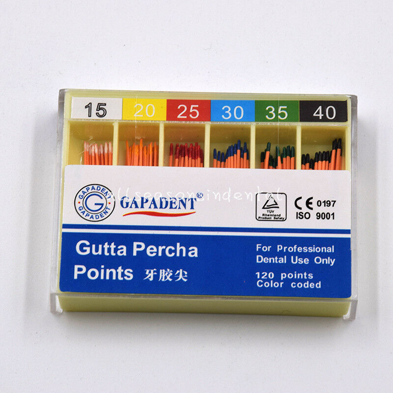 1 Box Dental Use Gapadant Gutta Percha Points Endodontics 120pcs/pack #15-40