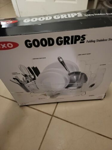 Oxo Good Grips Stainless Steel Folding Kitchen Countertop Dishrack Drying Tray