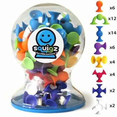 Squigz Little Suckers - 50 Piece Deluxe Building Toy Blocks Suction Cup Set
