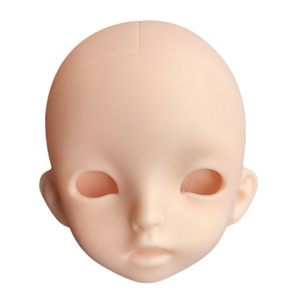 1/6 Bjd Ball Jointed Nude Doll Body Parts Making Makeup White Skin Head