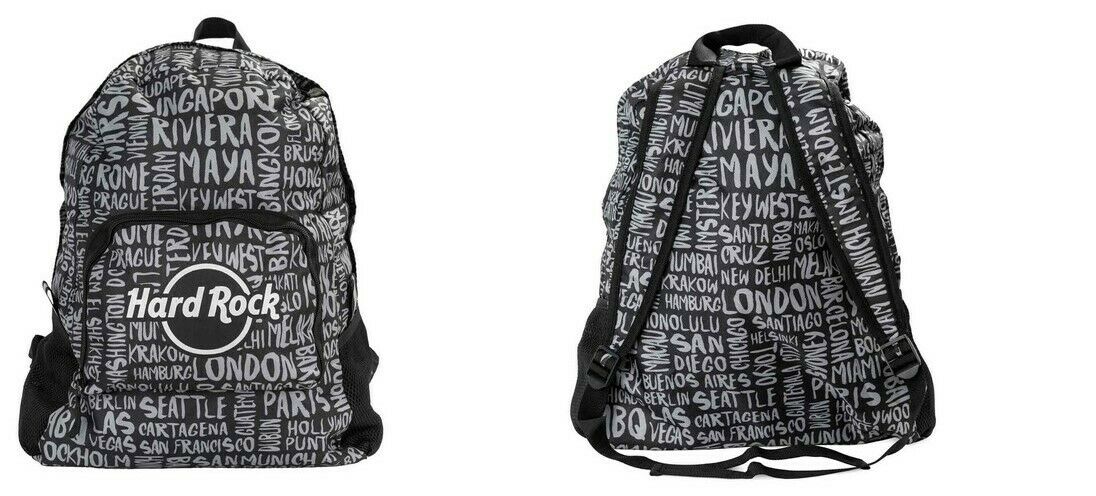 Hard Rock Cafe Ultralight Portable Packable Destination Print Backpack