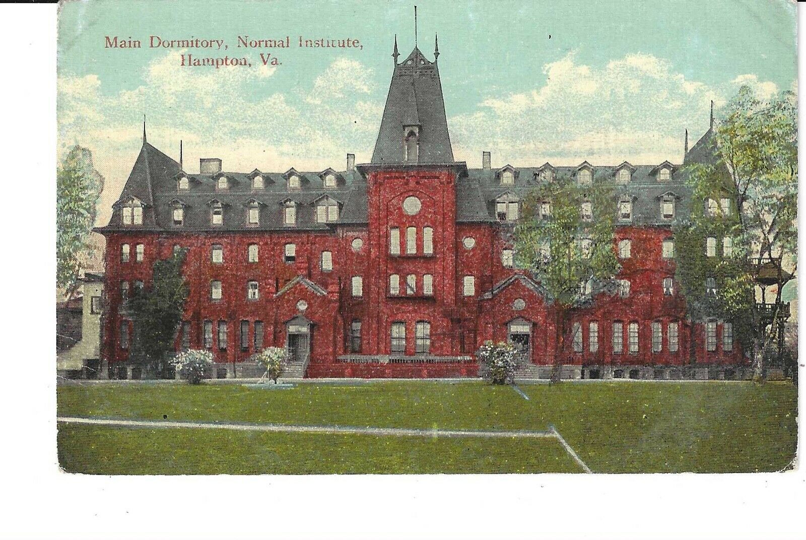 Postcard Main Dormitory Normal Institute Hampton Virginia