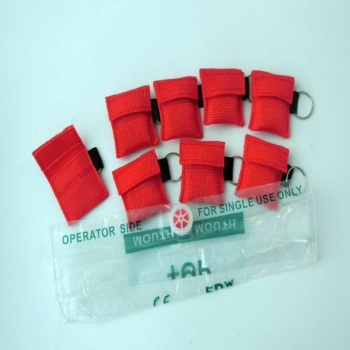 100 Pcs Cpr Mask With Keychain Cpr Face Shield Aed First Aid Training