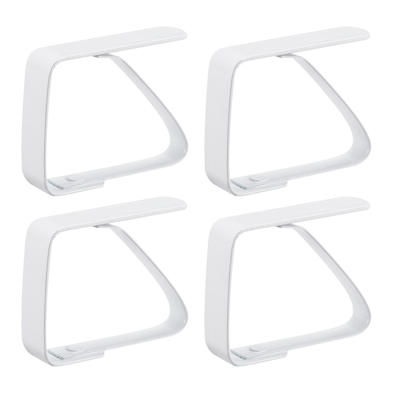 Tablecloth Clips 50mm X 40mm 420 Stainless Steel Table Cloth Holder White 4 Pcs