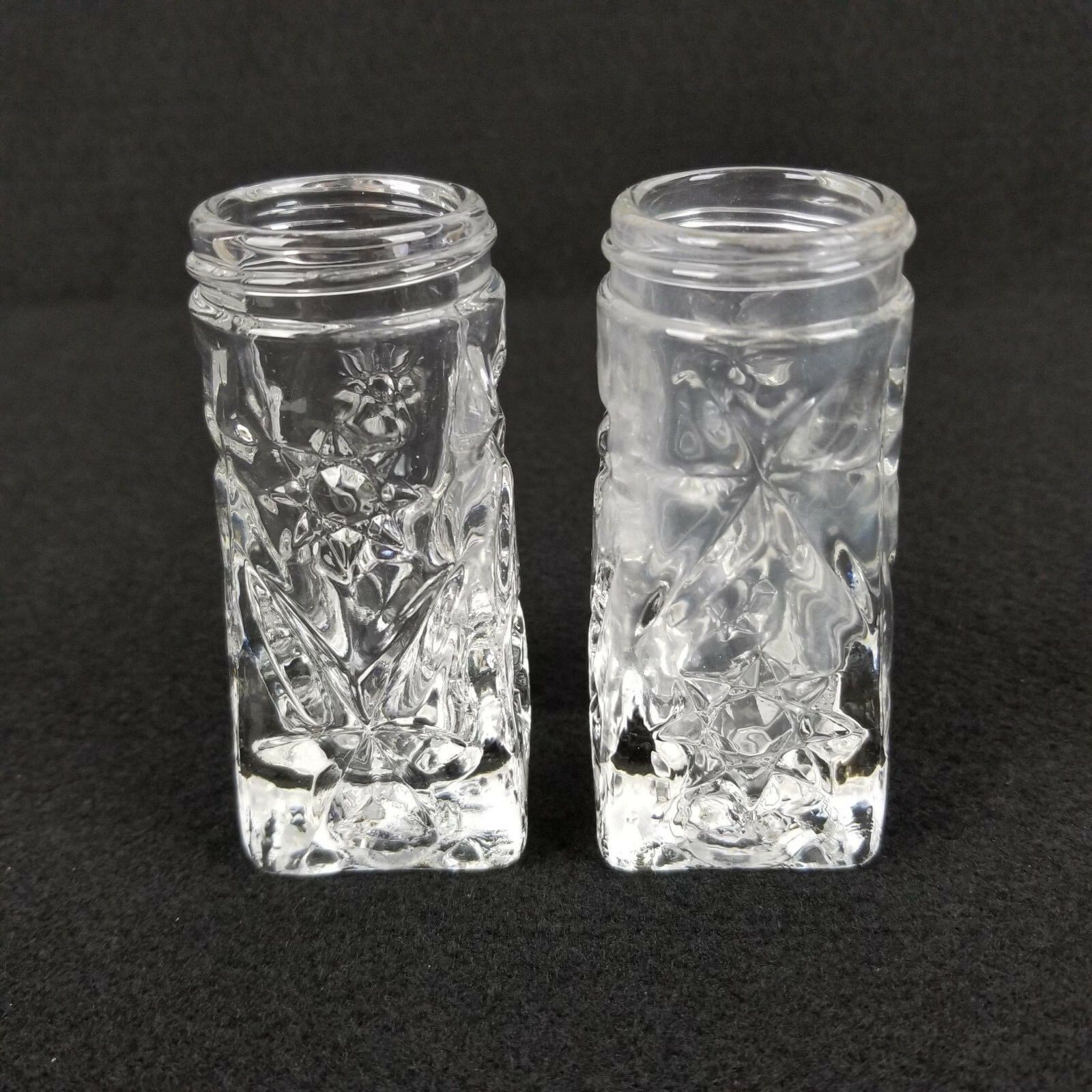 Anchor Hocking Eapc Early American Prescut Star Of David Shaker Set Glass Only