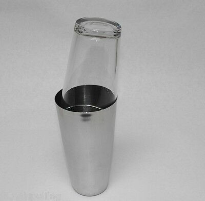 2 Piece Boston Shaker Set Glass & Stainless Shaker Basic Bar Cocktail Mixing Kit