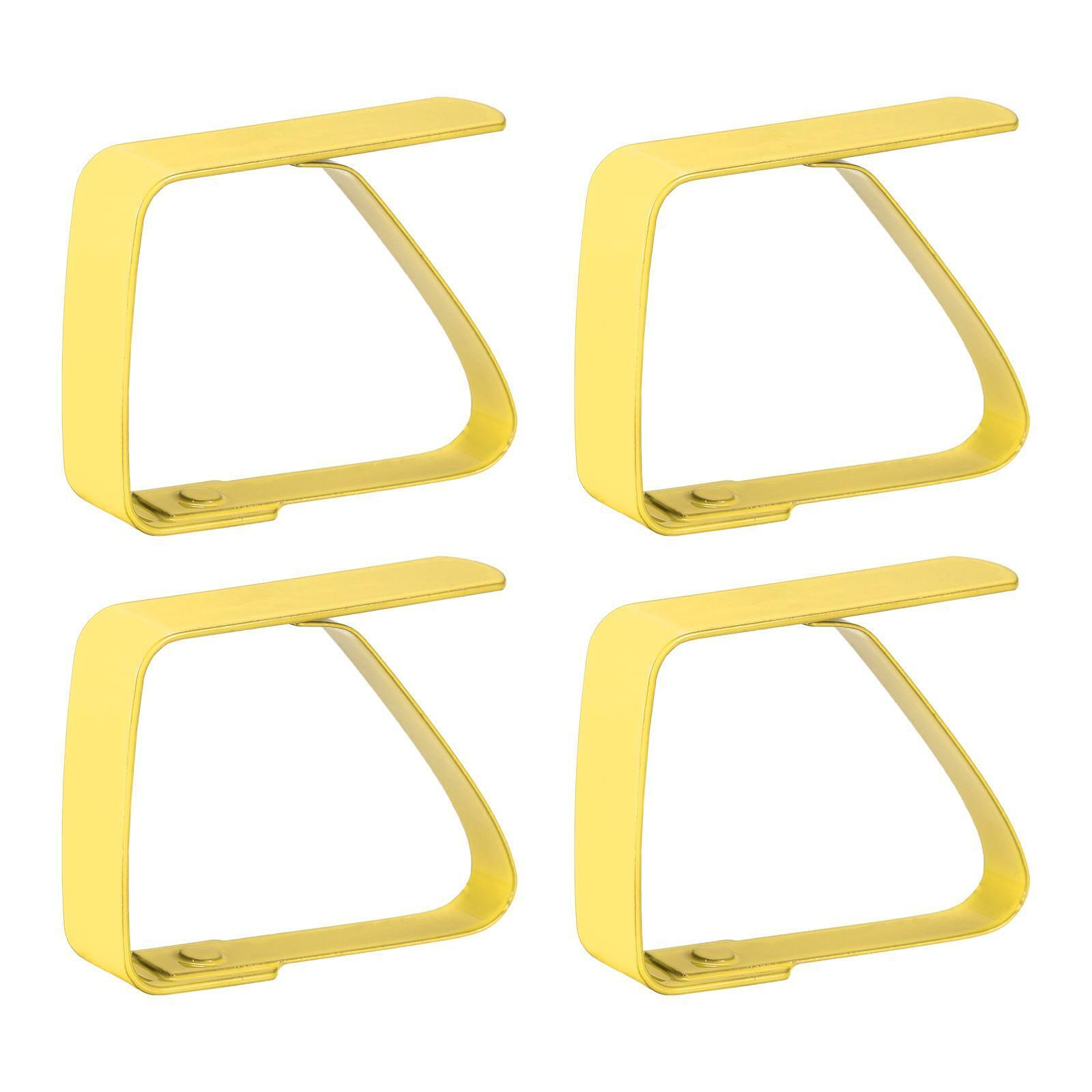 Tablecloth Clips 50mm X 40mm 420 Stainless Steel Table Cloth Holder Yellow 12pcs