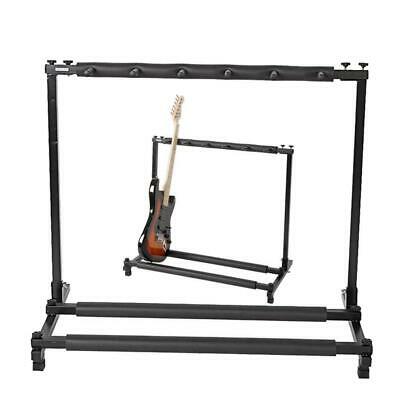 Multi Guitar Stand 5 Holder Folding Organizer Rack Stage Bass Acoustic Electric