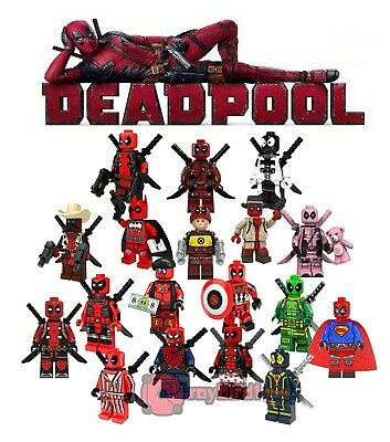 18pcs 1st Different Style Deadpool Superhero Mini Figure Building Blocks Diy Toy