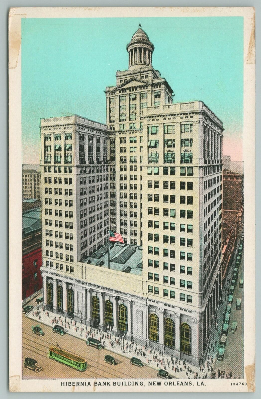New Orleans Louisiana~hibernia Bank Building~vintage Postcard