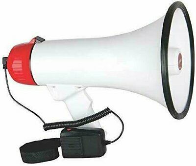 Megaphone Bullhorn Pa Cheer Loudspeaker Rechargeable + Siren + Sling Strap Prtbl