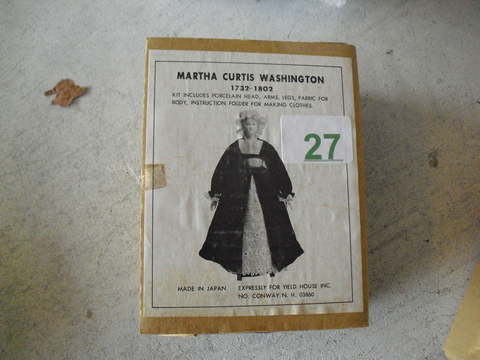 Vintage Porcelain Yield House Martha Washington Doll Kit In Box