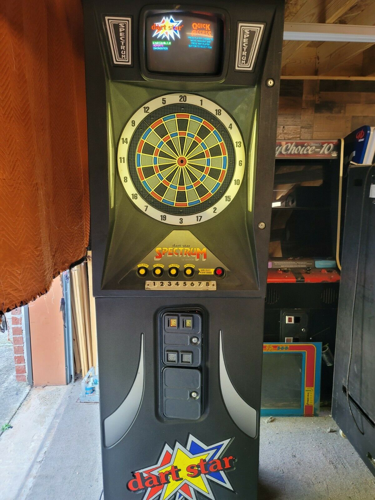 Dart Star Dart Board Arcade Game, Atlanta, (needs Repair)