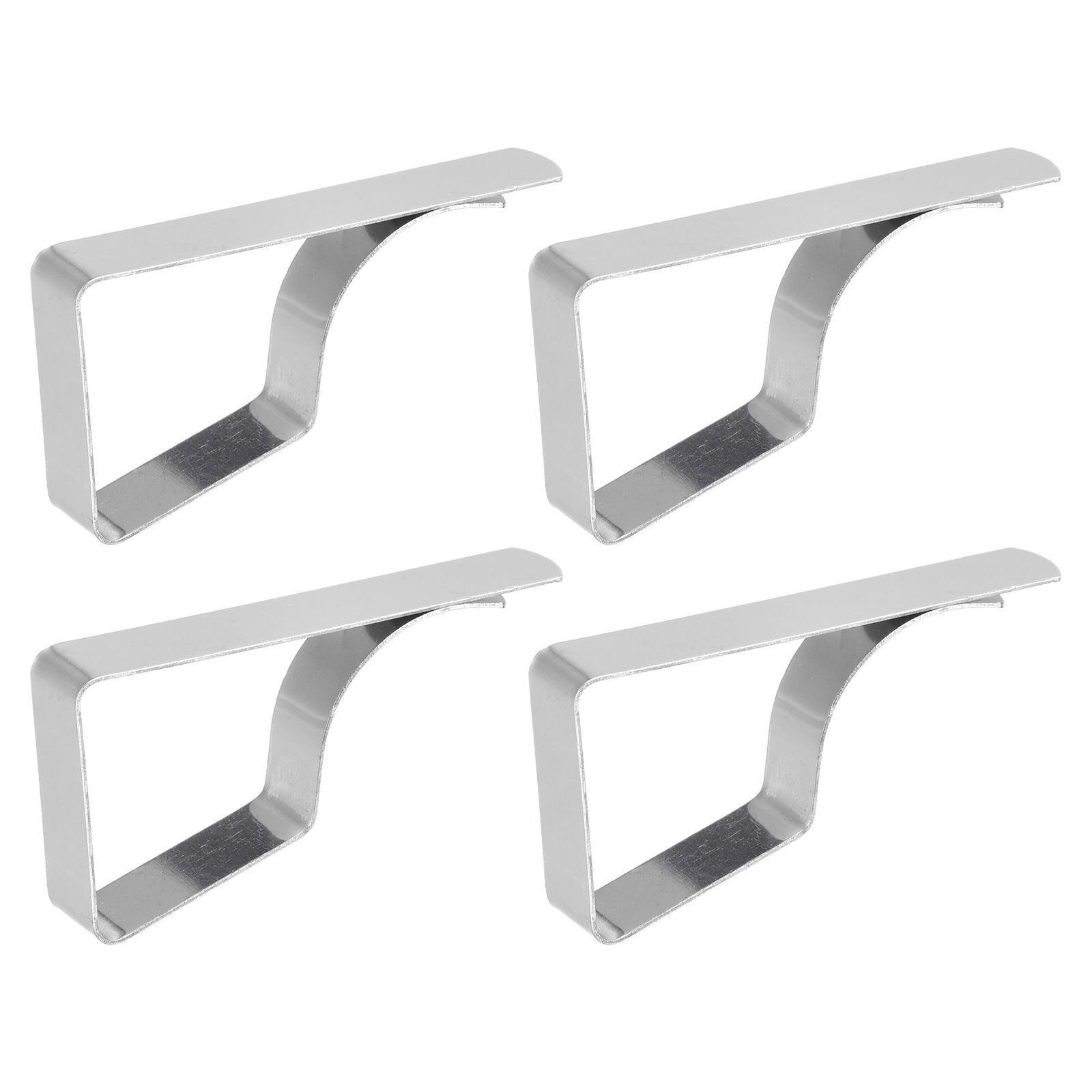 Tablecloth Clips 61mm X 31mm 430 Stainless Steel Table Cloth Holder Silver 4 Pcs