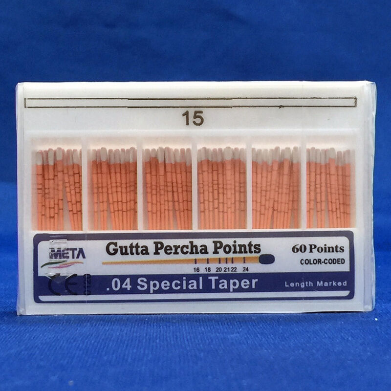 Meta Gutta Percha Points .04 Special Taper Pk/60 #15, 20, 25, 30, 35, 40, 45, 50
