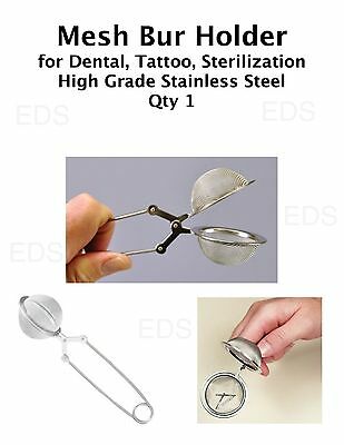 Mesh Bur Holder For Dental / Tattoo Sterilization  - High Grade Stainless Steel