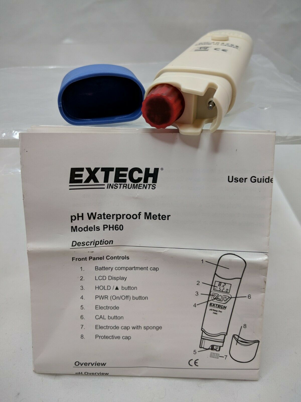 Extech Ph60: Waterproof Ph Pen With Automatic Temperature Compensation 0 To 14ph