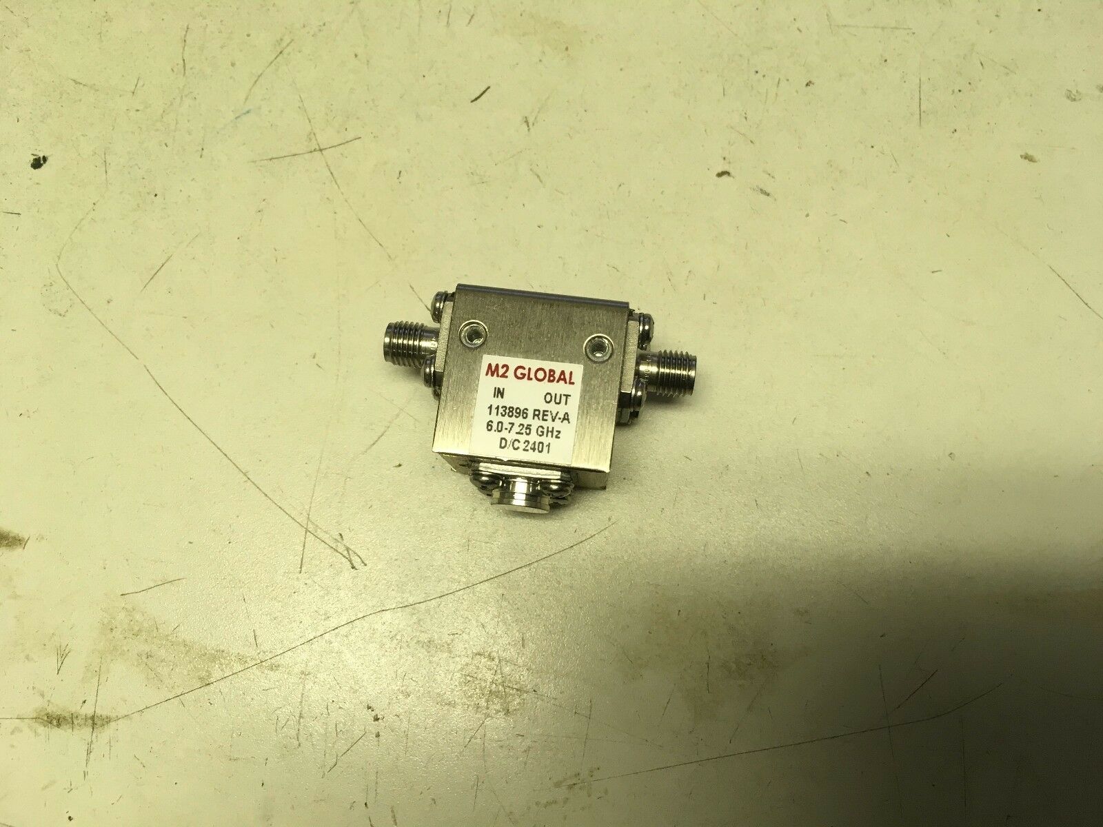 M2 Global 113896,  6.0ghz To 7.25ghz Isolator Tested 994-037538-009