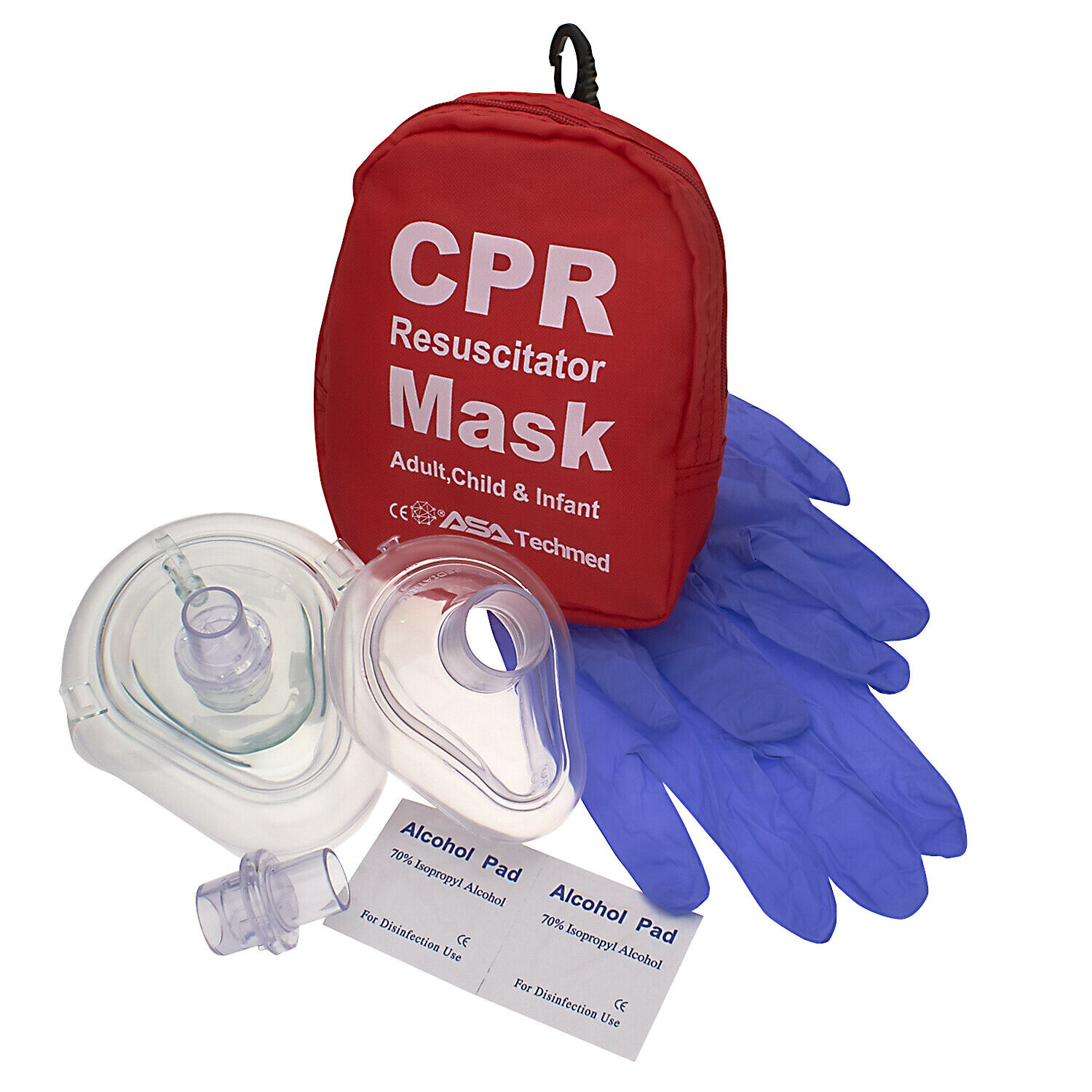 First Aid Cpr Adult + Child Cpr Mask, Infant Cpr Mask, Pocket Resuscitator Kit