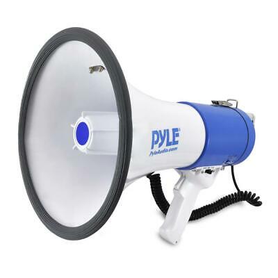 Pyle Pro 50 Watt 1200 Yard Sound Range Portable Bullhorn Megaphone Speaker, Blue