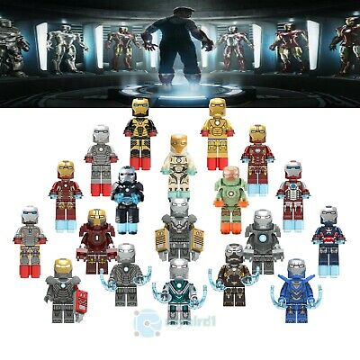 19pcs Third Wave Iron Man Mark Armor Superhero Mini Figure Building Blocks Toy