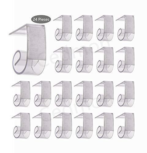 Set Of 24 Table Skirting Clips Clear Tablecloth Clips For Table 1" 1/2 - 2 1/8"