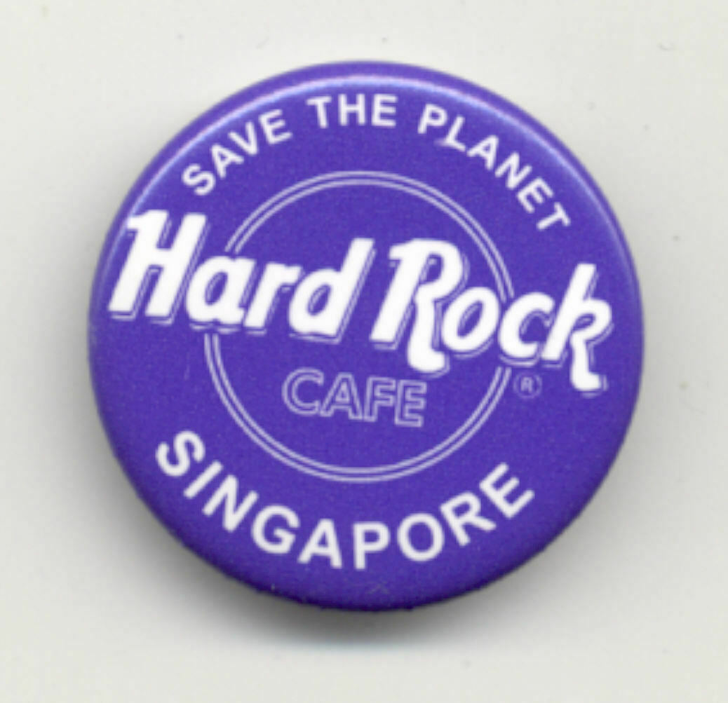 Hard Rock Cafe Singapore Purple Button