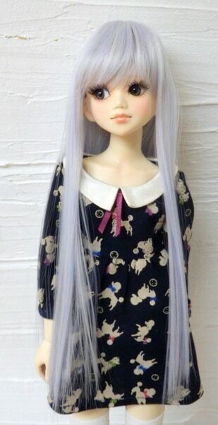 Heat Resistant Doll Wig [ Himekazura ] Long Straight 2 Mixed White S