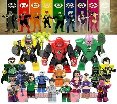 16pcs Lantern Corps Atrocitus Sinestro Lndigo Mini Figure Building Block Diy Toy
