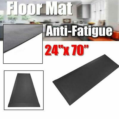 24" X 70" Anti Fatigue Floor Mat Foam Gel Kitchen Rug Office Standing Mat Black