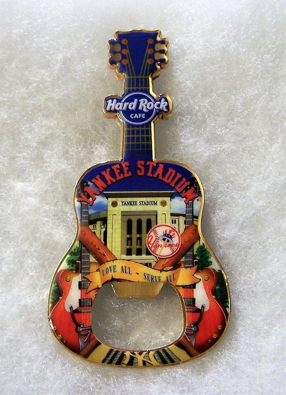 Hard Rock Cafe Yankee Stadium V17 City Bottle Opener Guitar Magnet