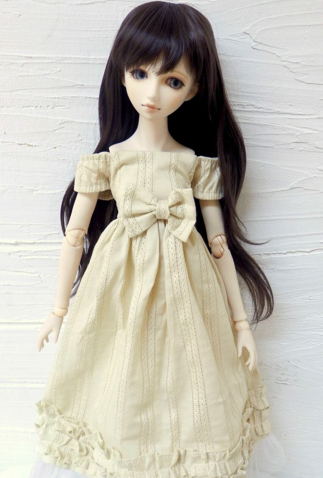 Heat Resistant Doll Wig Himekazura Loose Curls Long Dark Ash Ms