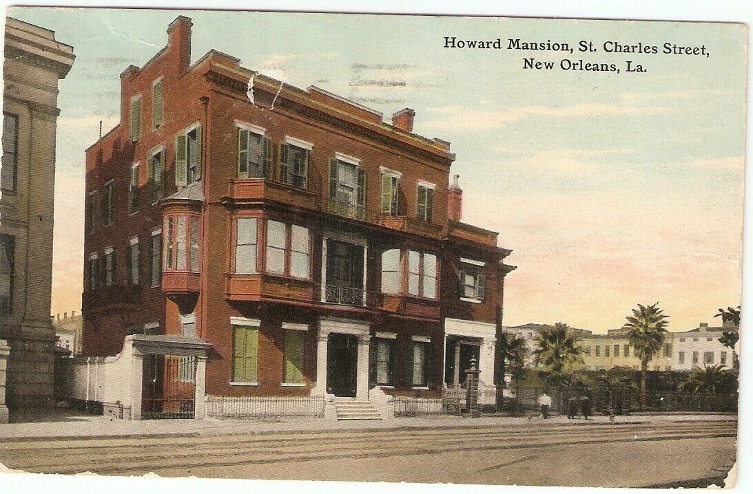 Howard Mansion St Charles Street 1936 Postcard New Orleans La