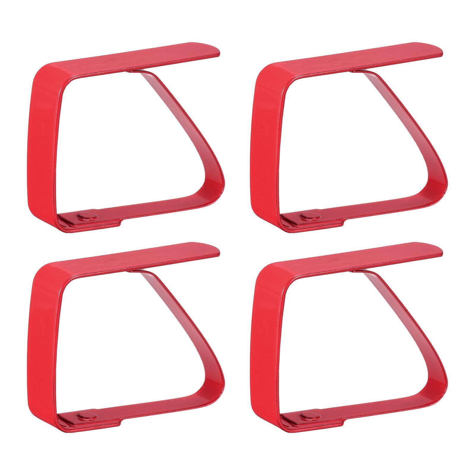 Tablecloth Clips 50mm X 40mm 420 Stainless Steel Table Cloth Holder Red 4 Pcs