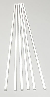6 Pcs 3/16” Diameter 12” Long Clear Acrylic Plexiglass Lucite Plastic Rod .187"