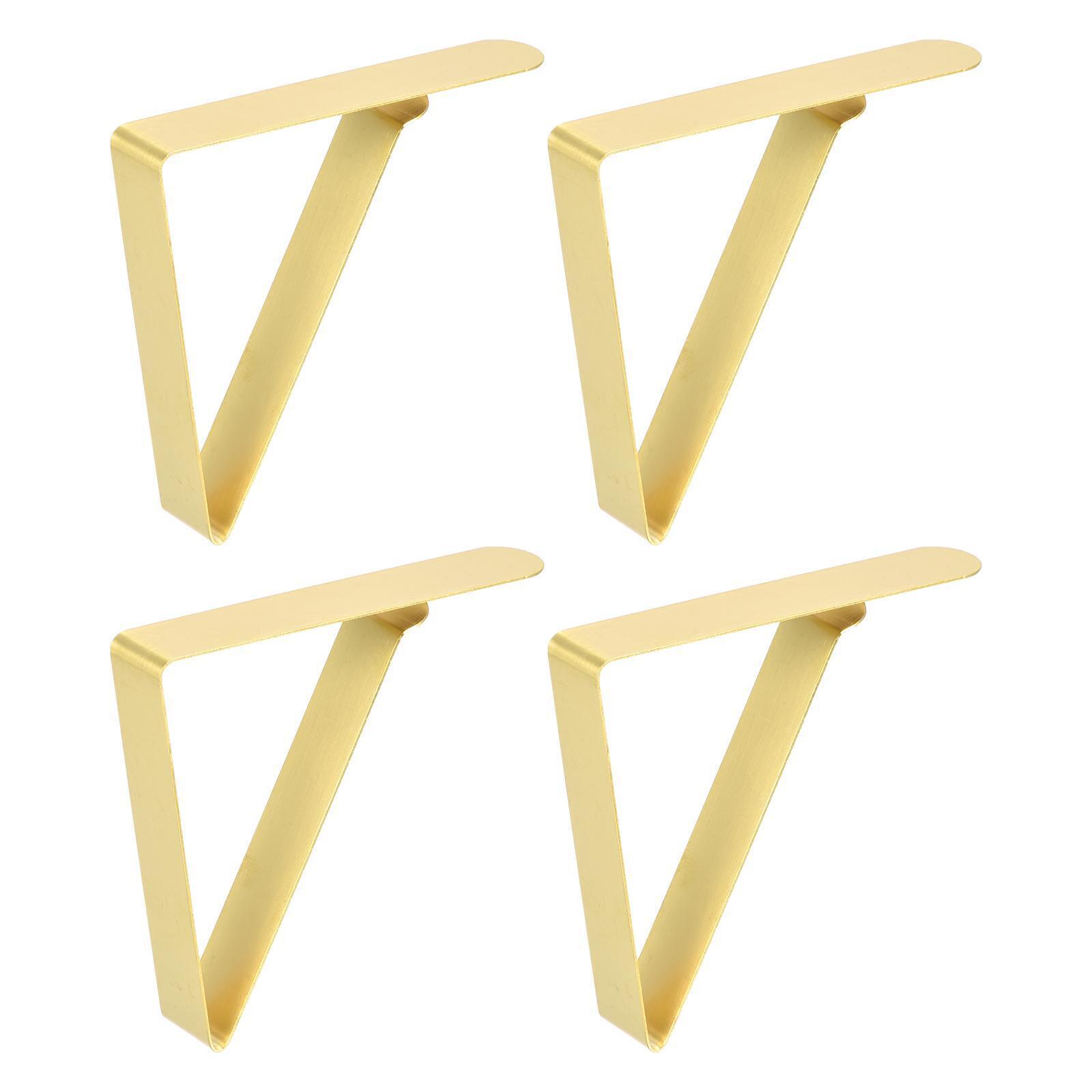 Tablecloth Clips 83mm X 73mm 430 Stainless Steel Table Cloth Holder Gold 4 Pcs