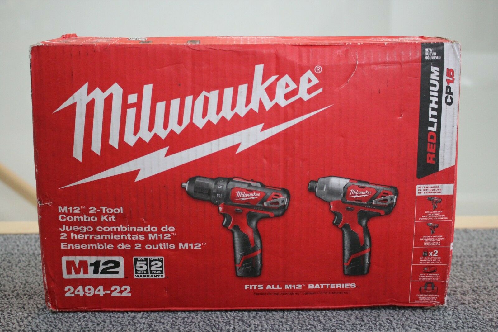 Milwaukee 2494-22 M12 Cordless 2-tool Drill/driver Combo Kit