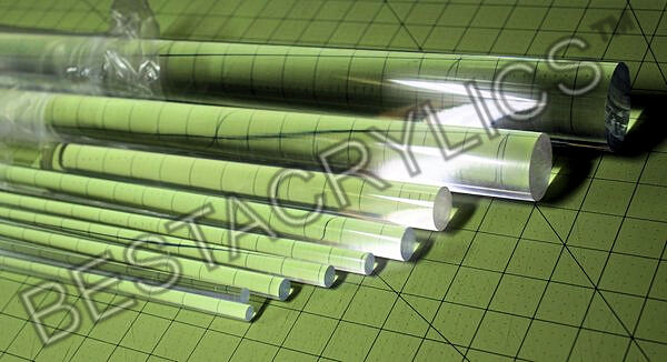 14 Pcs Combo 1/8" & 1/4" X 12" Long Clear Acrylic Plexiglass Lucite Plastic Rods
